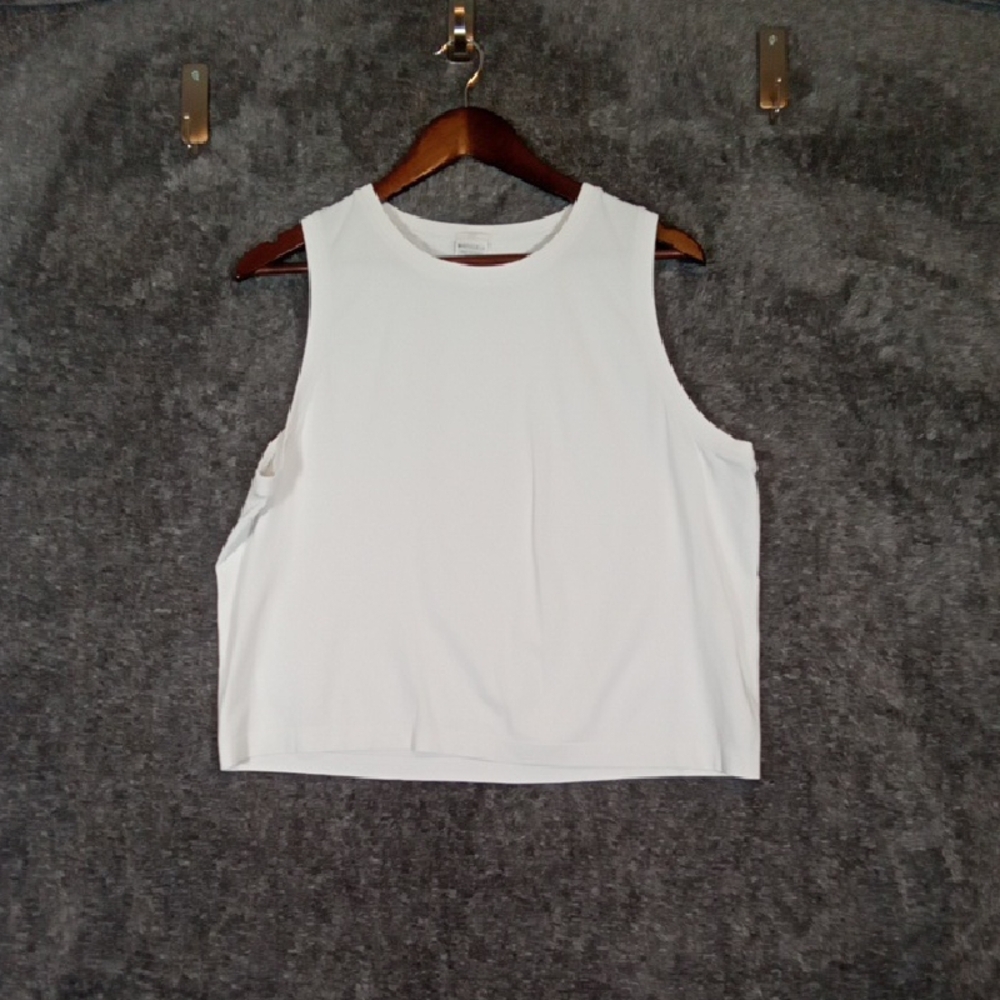 Athleta White Tank Top Womens XL Running Gym Marathon